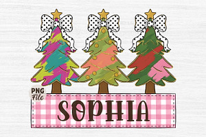 Personalized Christmas Tree png,, an Object Illustration by Libby Wishes