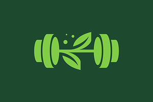 green gym fitness modern flat logo, a Branding & Logo Template by devastd