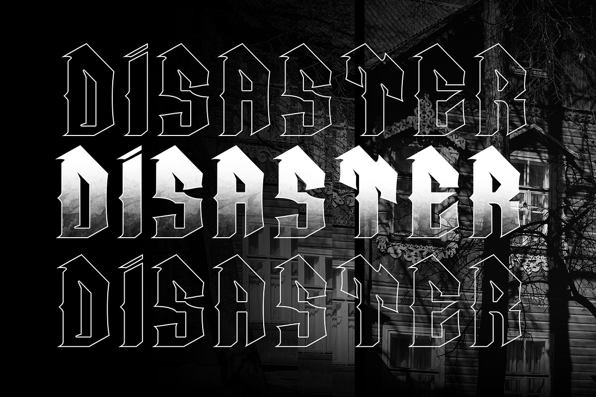 Death Dirty Display Metal Font, a Blackletter Font by dansdesign