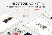 4Boutique Ecommerce UI KIT Bundle, an UI Kit Template by 4EB Studio (Thumbnail 1 of 10)
