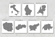 12x12 Europe Photo Collage Templates, a Stationery Template by Loveurstyle Designs (Thumbnail 3 of 5)