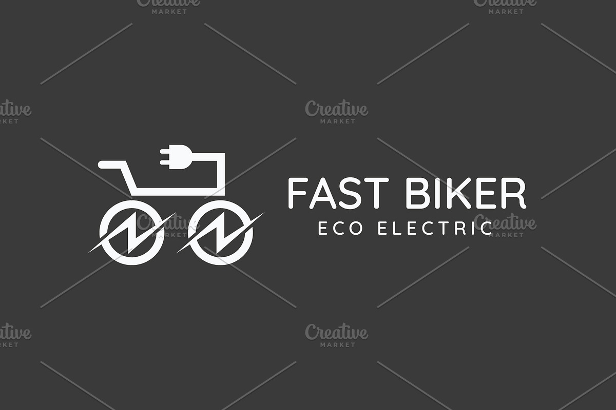 Fast Biker - Eco & E-Bike Logo, a Branding & Logo Template by Creattlle (Photo 3 of 4)
