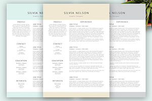 Resume Templates 7 Styles