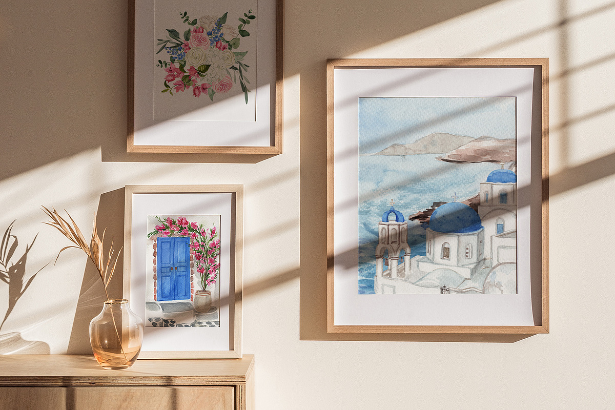 SANTORINI Wedding Aesthetic, a Decorative Illustration by Catch the Dream Art (Photo 3 of 18)