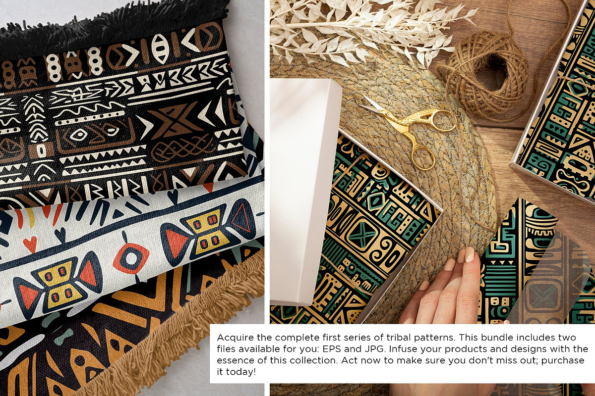 Ethnic-Inspiredf Tribal Pattern Set, a Pattern Graphic by Vibrand Studio (Photo 10 of 12)