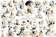 Pastel Animals Tea Party Clipart Set, an Illustration by DreamCafeArt (Thumbnail 1 of 6)