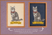 Hand-painted Cats Clip-Art, an Animal Illustration by Cynthia Arre (Thumbnail 4 of 6)