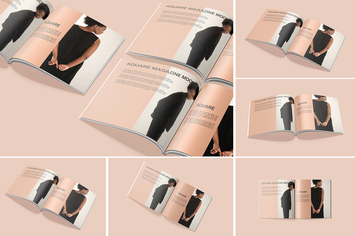 Square Magazine Mockup, a Print Template by safrizalstudio (Photo 1 of 7)