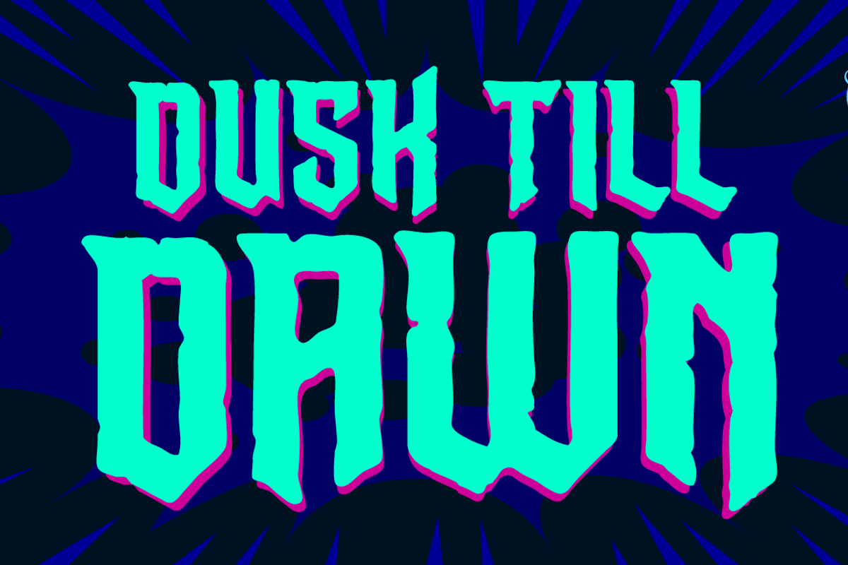 Dusk Till Dawn - creepy vampire font