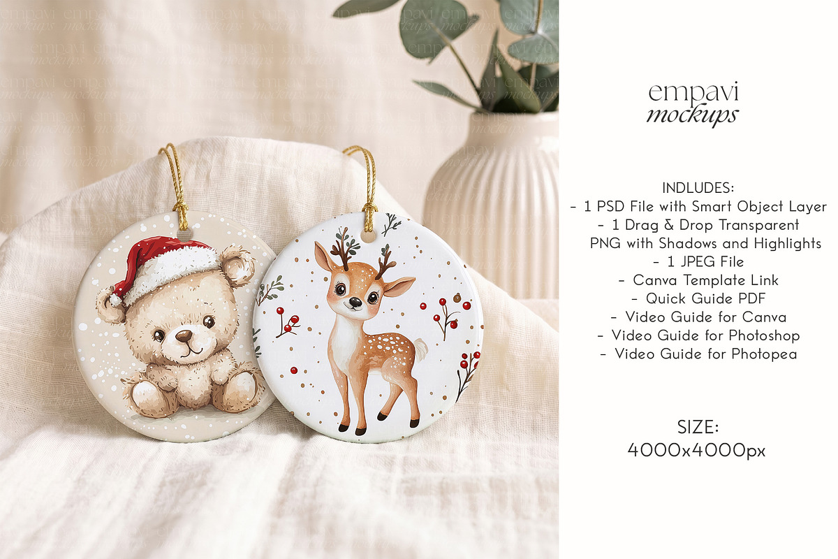 Ornament Mockup 2 Pack, a Household Mockup by EmpaviMockups (Photo 4 of 5)