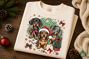 Festive Dachshunds Christmas PNG, a Seasonal Illustration by Craft Nest (Thumbnail 6 of 6)