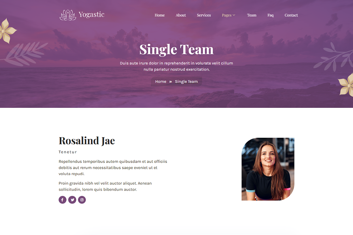 Yoga Fitness Elementor Template Kit, a Landing Page Template by MasterDesigns (Photo 5 of 8)