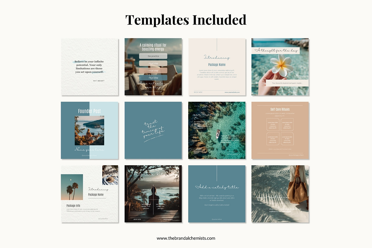 Island Dreaming Instagram Templates, a Social Media Template by The Brand Alchemists (Photo 6 of 13)