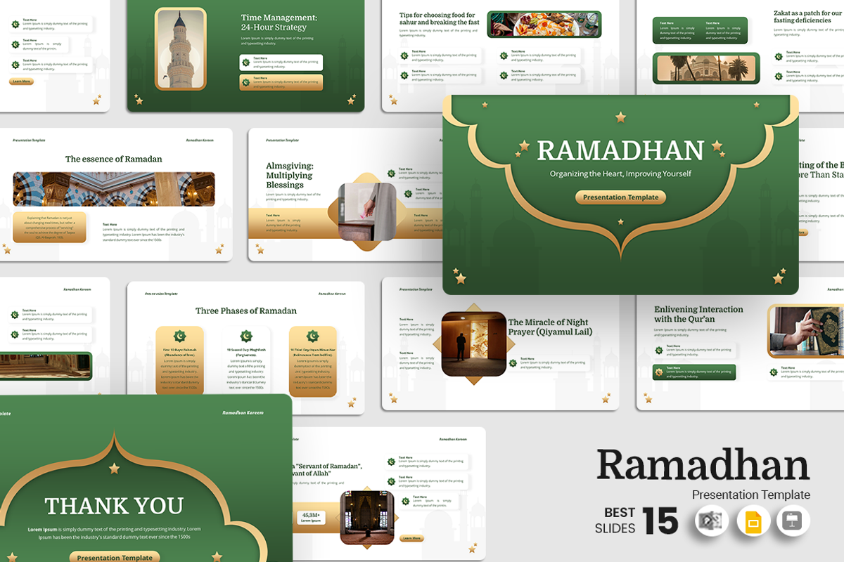 Best Ramadan Google Slides Template, a Presentation Template by Iqsiart Studio (Photo 1 of 3)