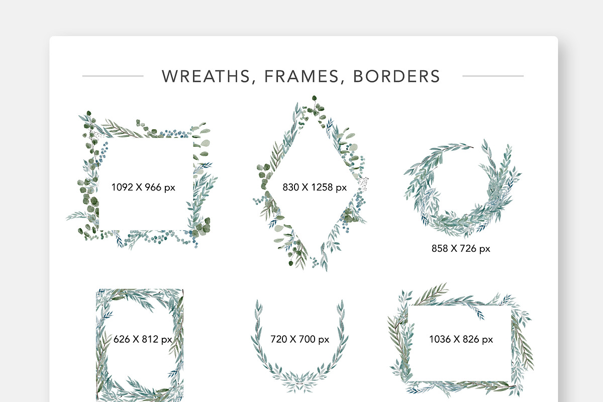 Eucalyptus Wreaths & Frames, an Illustration by Wooly Pronto (Photo 3 of 4)