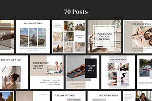 Minimal Yoga Instagra Template Canva