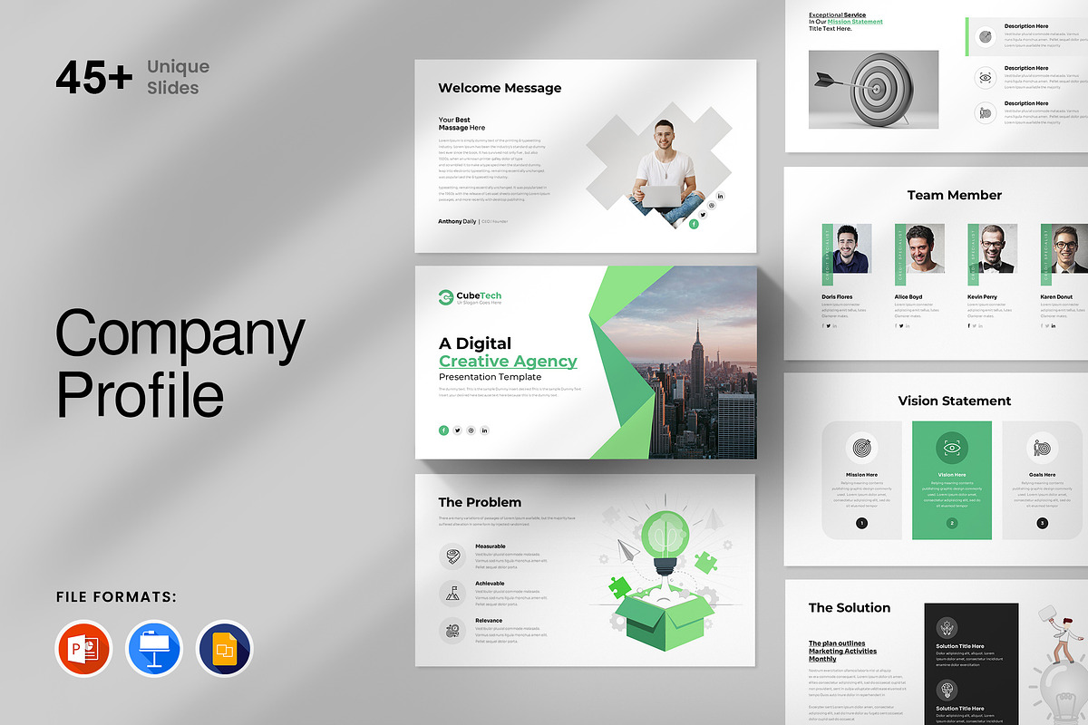 Company Profile Presentation Templat, a Presentation Template by GenerousArt (Photo 1 of 8)