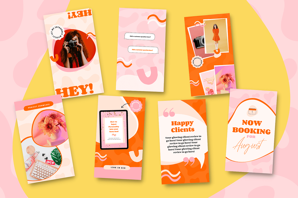 Bold Canva Instagram Story Templates, a Social Media Template by Kurly Creative (Photo 4 of 11)