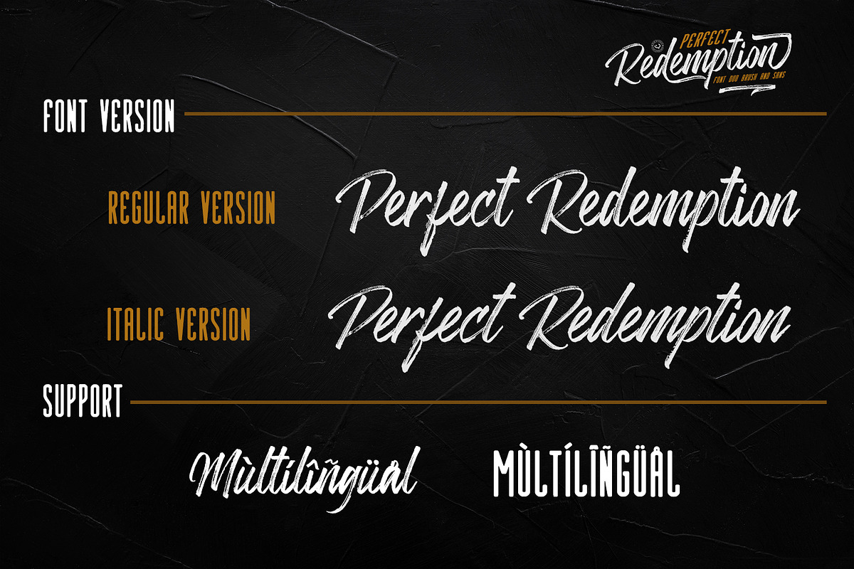 Perfect Redemption - Font Duo+Extras, a Blackletter Font by din-studio.com (Photo 12 of 15)