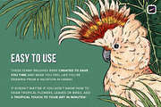 Tropical Stamp Brushes for Procreate, a Brush Add-On by Riveros Illustration (Thumbnail 8 of 14)