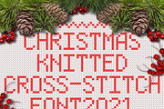 Christmas Knitted Cross-Stitch Font, a Symbol Font by Artolus (Thumbnail 5 of 7)