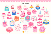30 Bithday Cake Clipart, a Food Illustration by Victoruler (Thumbnail 2 of 5)