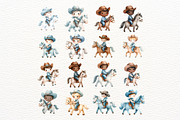 Blue Cowboy Clipart Set, a Person Illustration by Nicolle's Colorful Art (Thumbnail 4 of 8)