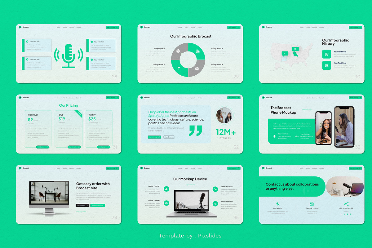 Podcast and Radio Keynote, a Presentation Template by Pixslides (Photo 5 of 6)
