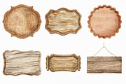 Watercolor Wood Boards Clipart, an Illustration by Libby Wishes (Thumbnail 5 of 7)