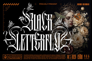 Black Letterfly Typeface