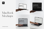 MacBook Air M2 with Hand Mockups, a Mac Mockup by Feel This (Thumbnail 1 of 8)