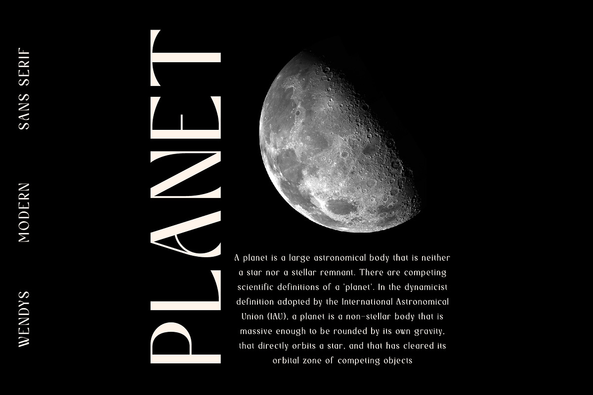 Wendys | Modern and chic Sans Serif, a Sans Serif Font by roomspace creative lab (Photo 5 of 14)