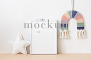 Nursery Mockup Frame Kids Boho Frame, a Print Template by BirdieFrames (Thumbnail 1 of 2)