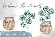 Watercolor set HOME JUNGLE, a Decorative Illustration by S_ARTLOVE (Thumbnail 5 of 11)