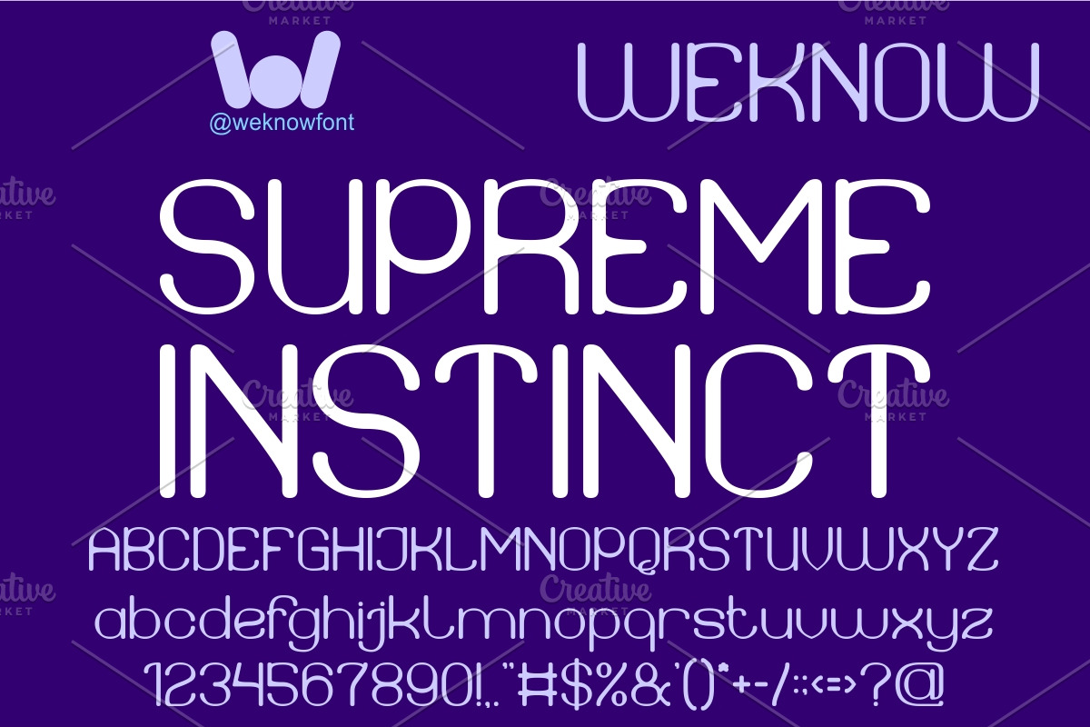 Supreme Instinct font, a Sans Serif Font by weknow (Photo 1 of 8)