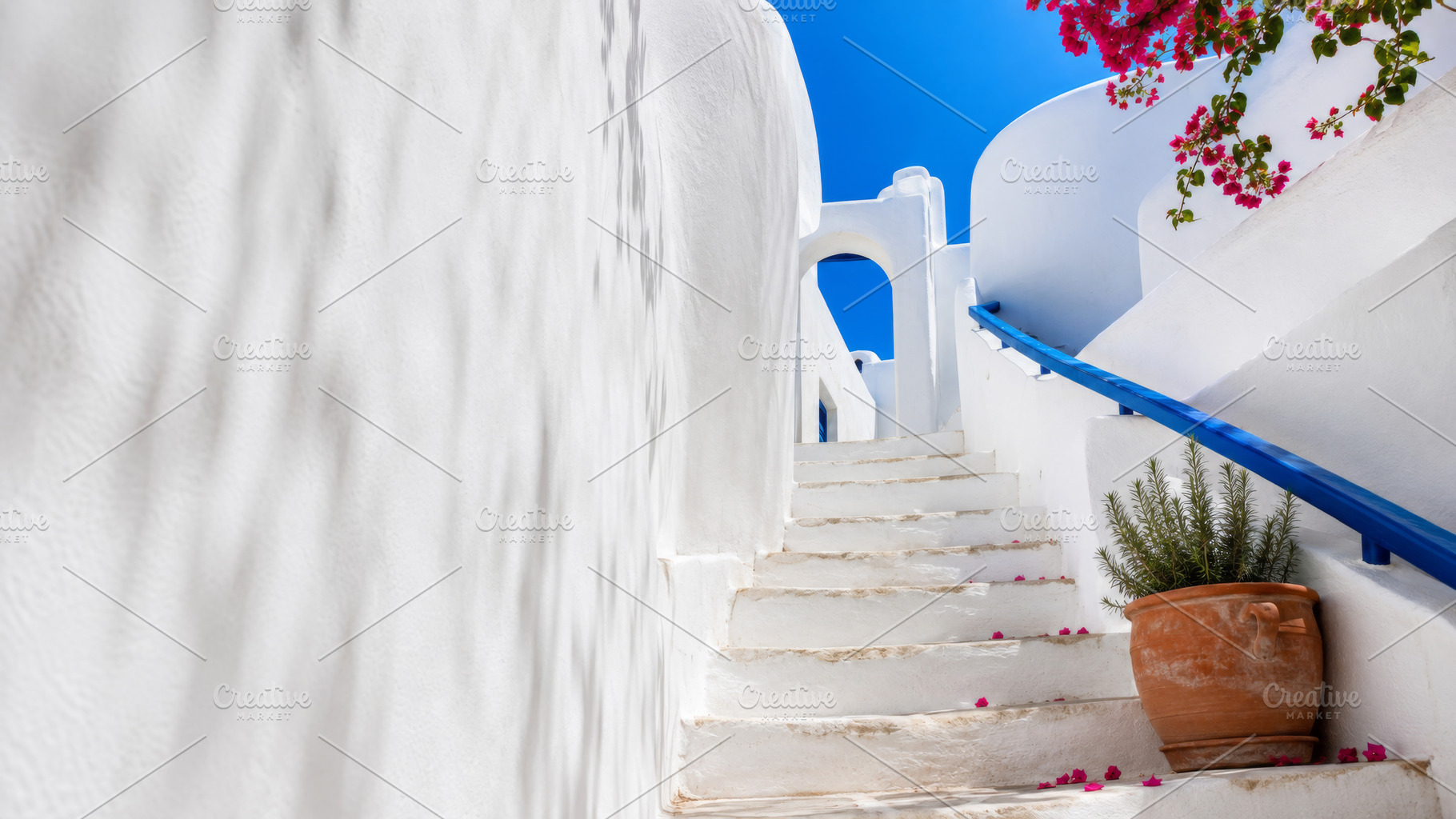 Greek isle aesthetic features white, a Photo by Dvoevnore photos