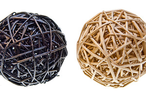 Woven Wicker Balls, an Abstract Photo by THP Creative