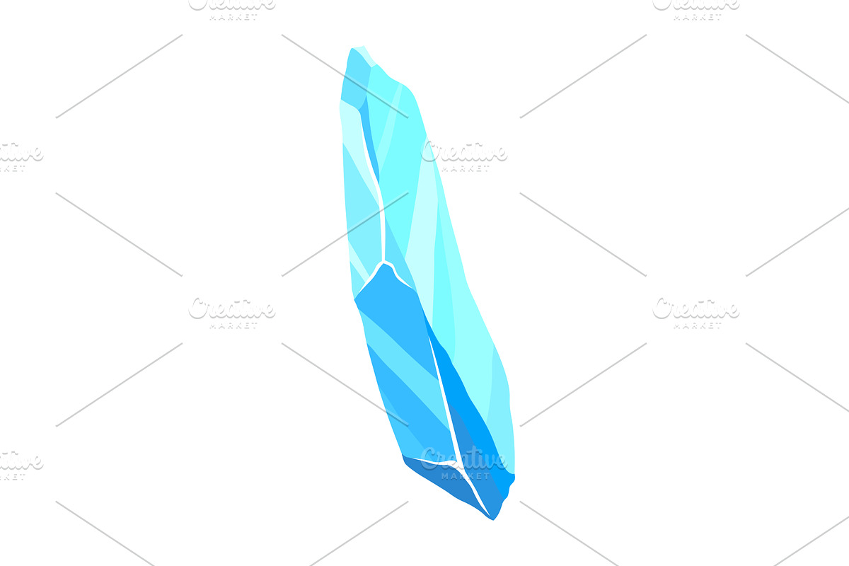 Crystal of ice, iceberg broken, a Food Illustration by Things for designers