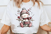 Whimsical Snowman Clipart, an Illustration by Libby Wishes (Thumbnail 5 of 8)