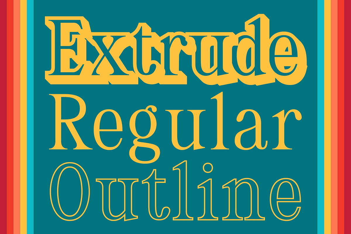 Asthetic 3D, a Serif Font by Craft Supply Co. (Photo 2 of 8)