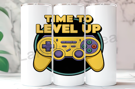 Level Up, Motivational Quote Tumbler, an Arts & Entertainment Photo by LamanAzalea