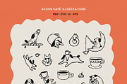 Dog & Coffee Clipart Cafe, an Animal Illustration by happpydesign (Thumbnail 5 of 11)