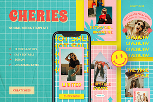Cheries Instagram Template, a Social Media Template by Creatchees.std