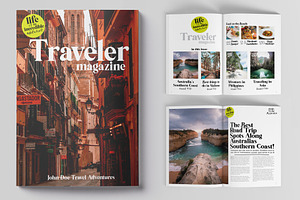 Traveler Magazine Indesign Template