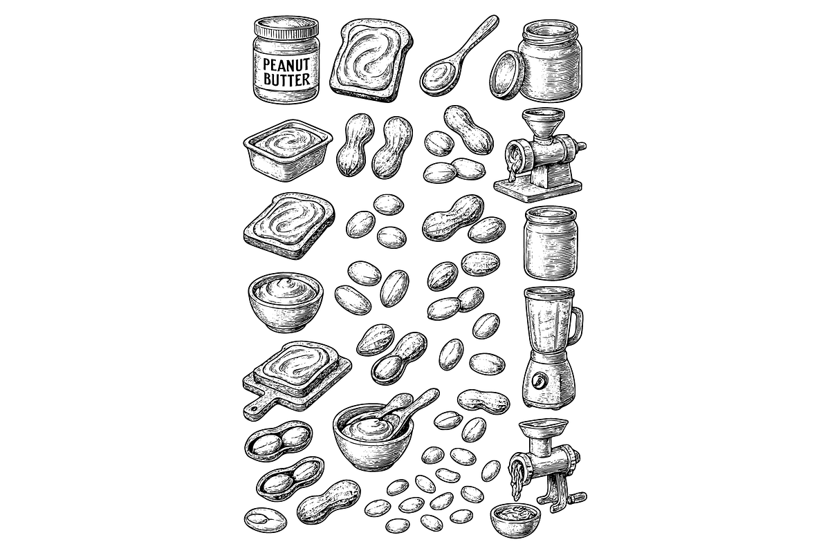 Peanut Butter and Snack Ingredients, an Object Graphic by RT Studio (Photo 3 of 3)