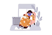People freezing, shivering from cold, a Person Illustration by Good Studio (Thumbnail 5 of 7)