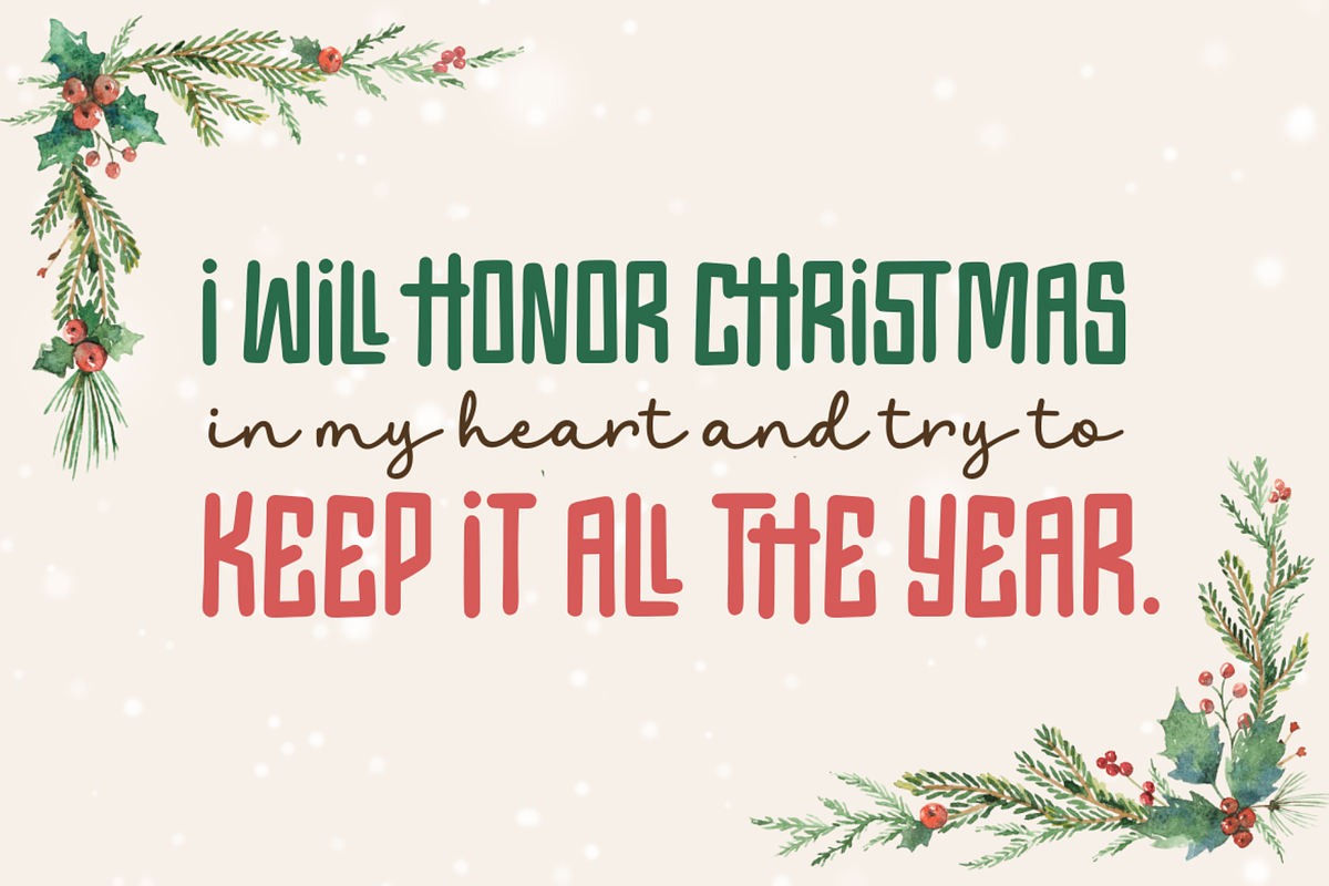 Memorable Christmas Font Duo, a Handwritten Font by Ainun Jinan (Photo 2 of 9)