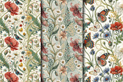 Botanic Garden Seamless Pattern Set, a Pattern Graphic by Designs by Helen Trupak (Thumbnail 1 of 8)