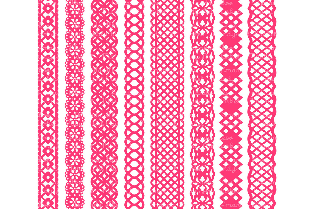 Hot Pink Lace Clipart & Vectors, an Illustration by Amanda Ilkov (Photo 3 of 5)