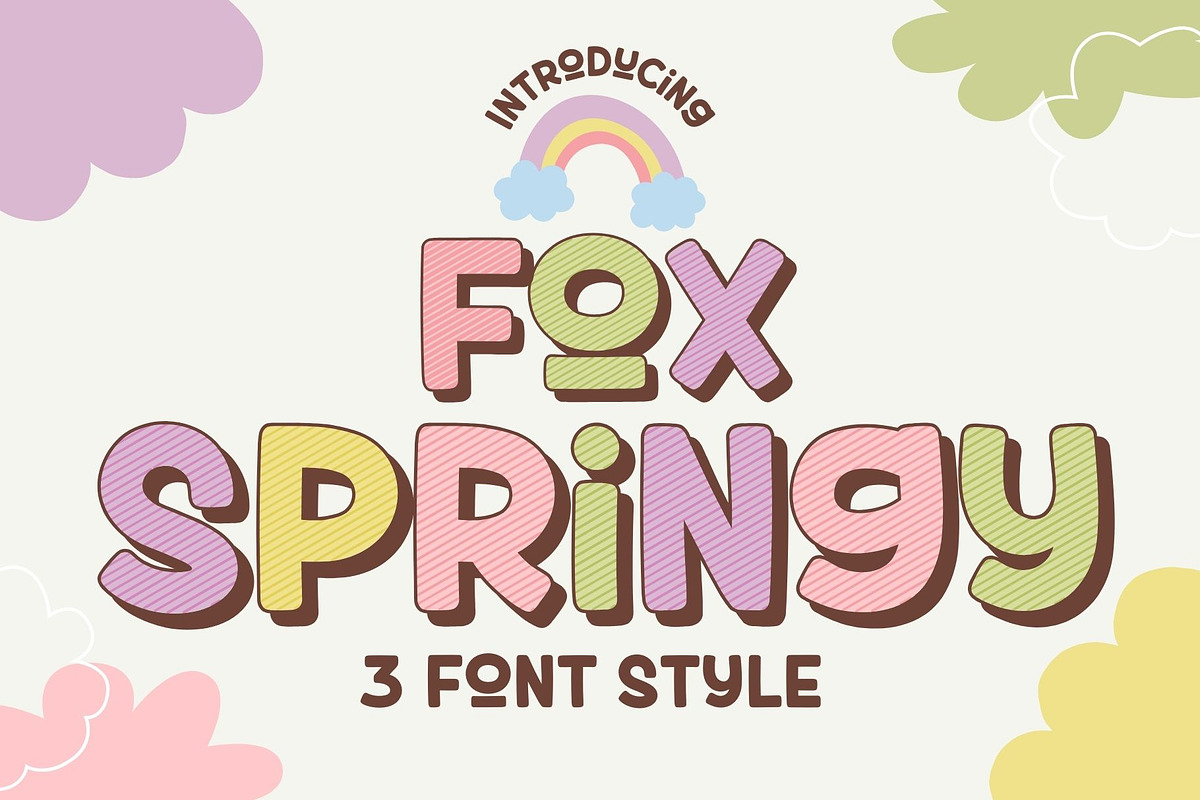 Fox Springy : 3 Font Style, a Handwritten Font by Fox7 By Rattana (Photo 1 of 12)